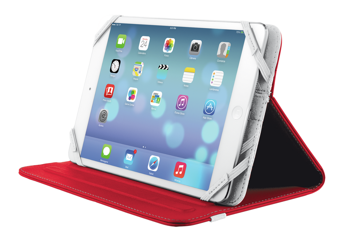 Verso Universal Folio Stand for 7-8" tablets - red-Visual