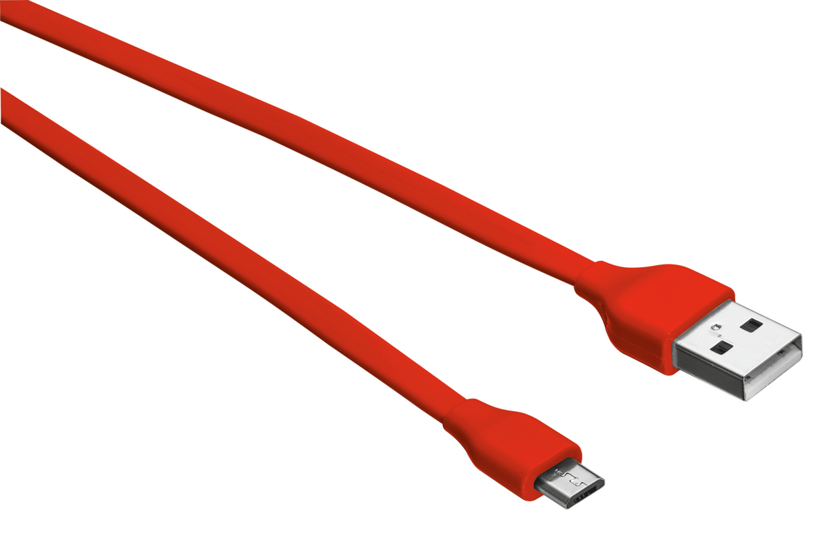 Flat Micro-USB Cable 1m - red-Visual