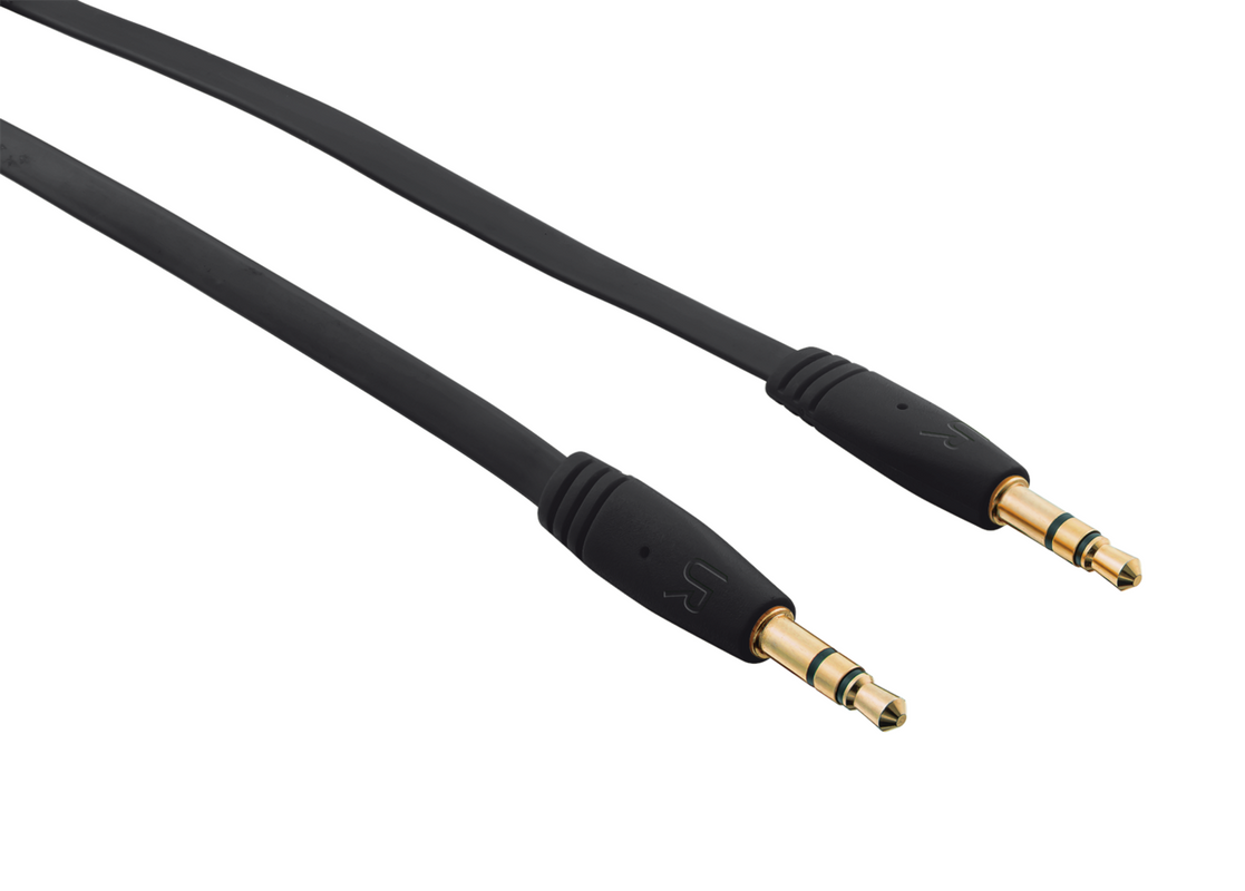 Flat Audio Cable 1m - black-Visual