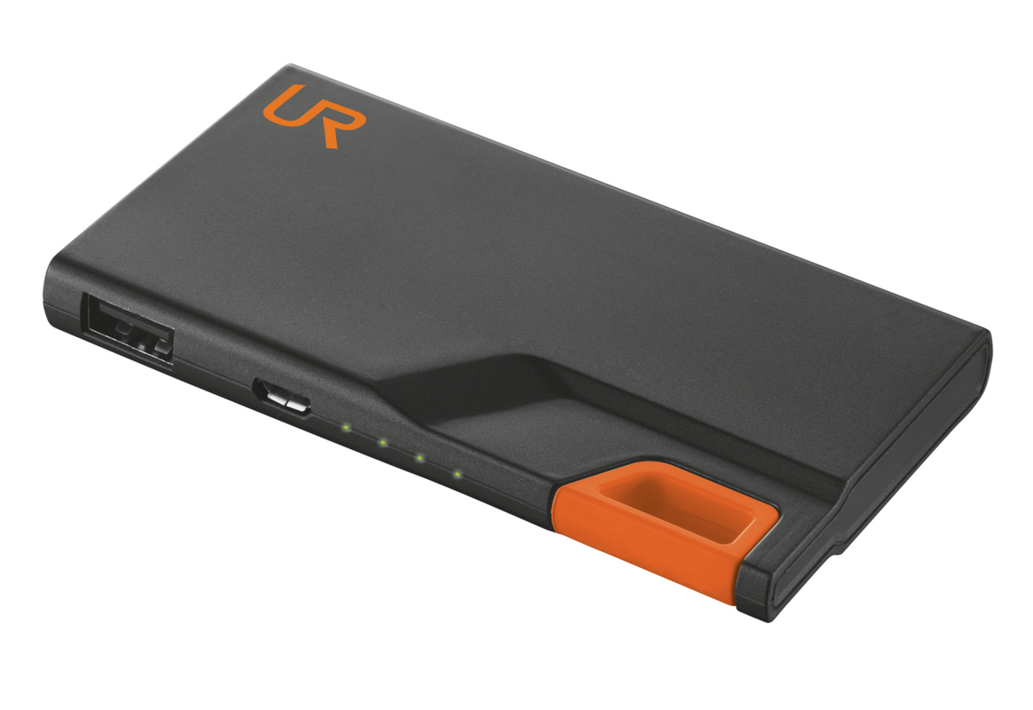 PowerBank 3000T Thin Portable Charger - black/orange-Visual