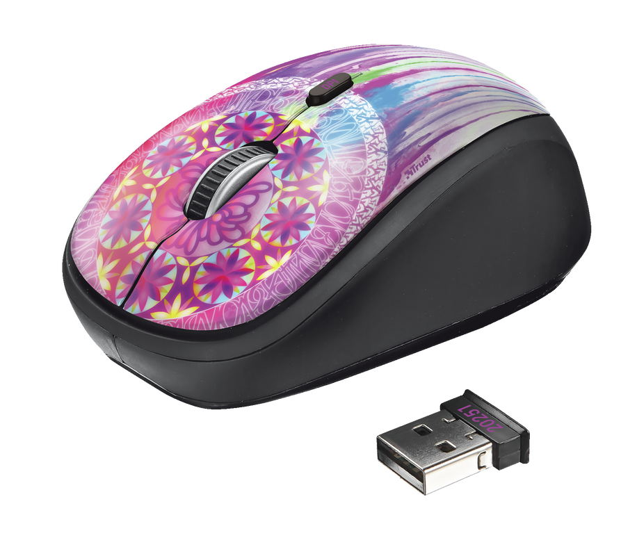 Yvi Wireless Mouse - purple dream catcher-Visual