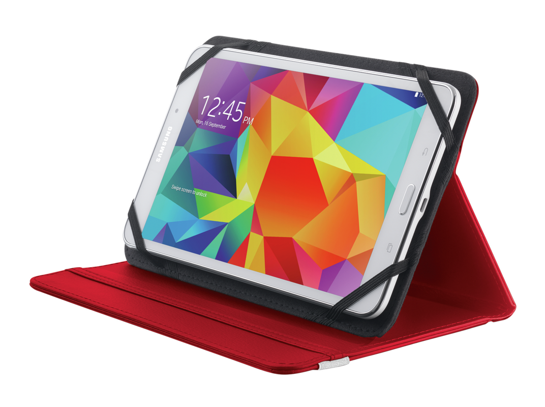Primo Folio Case with Stand for 7-8" tablets - red-Visual