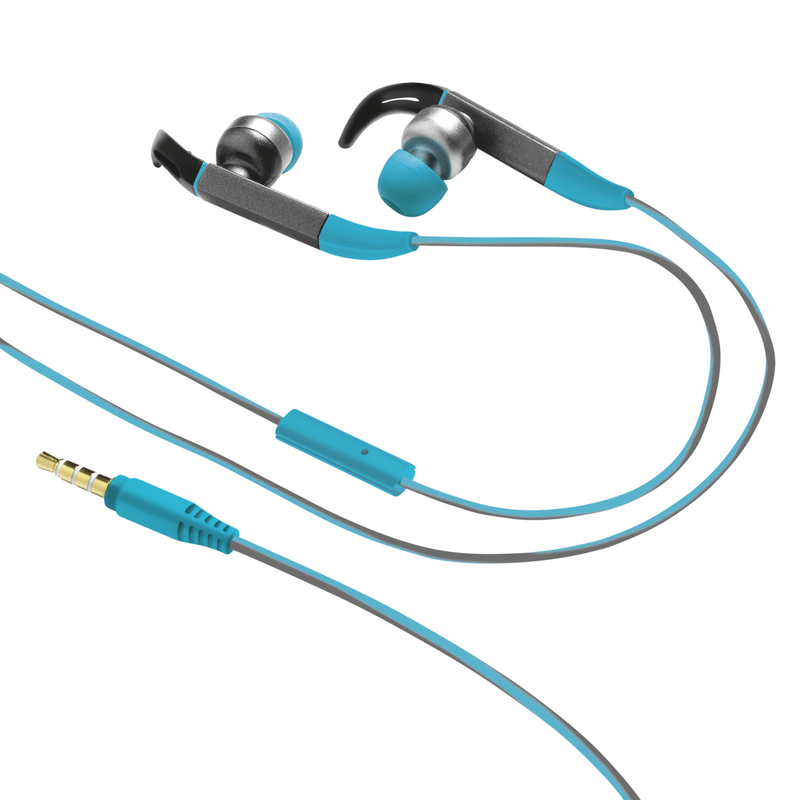Fit In-ear Sports Headphones - blue-Visual