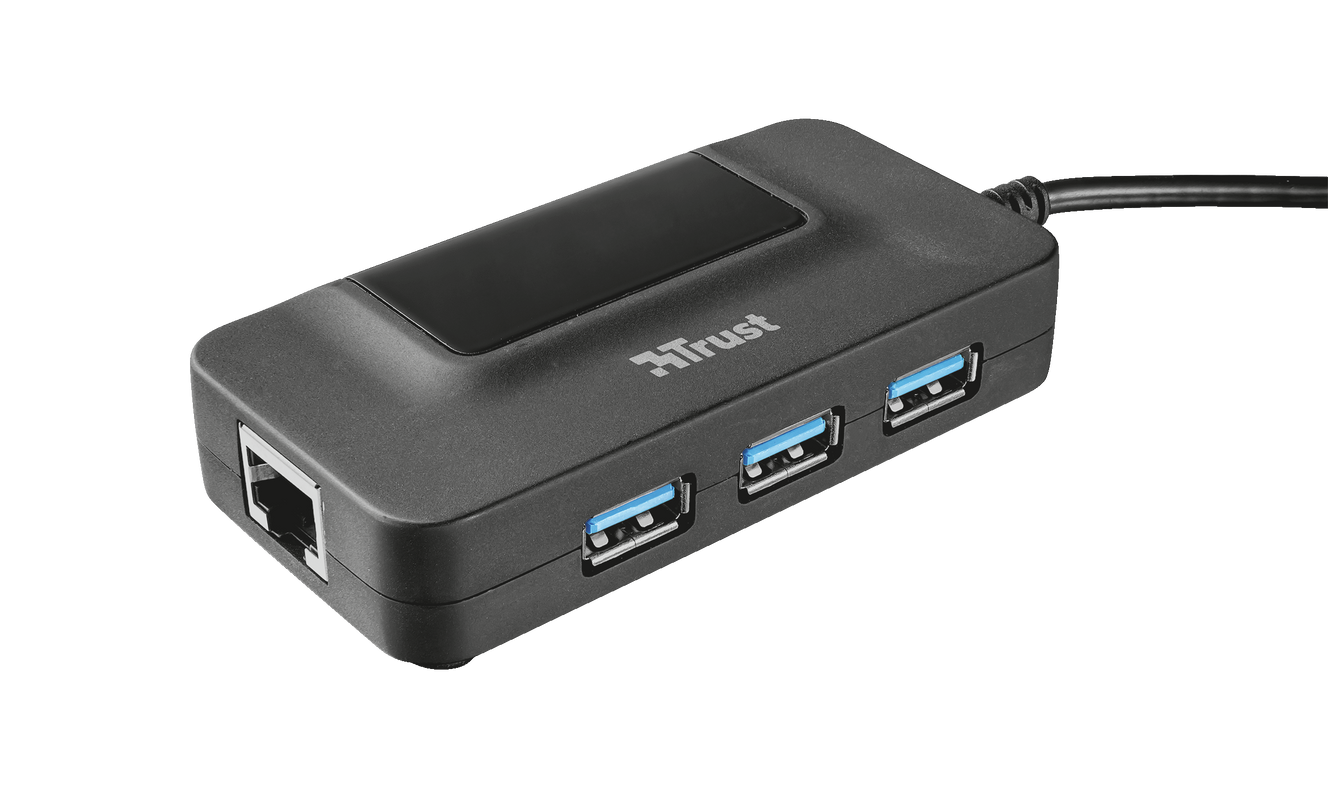Oila 3 Port USB 3.0 Hub with network port-Visual
