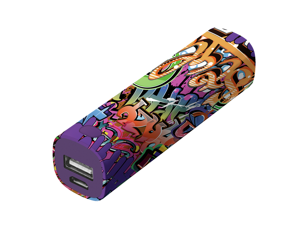 Tag PowerStick Portable Charger 2600 - graffiti text-Visual