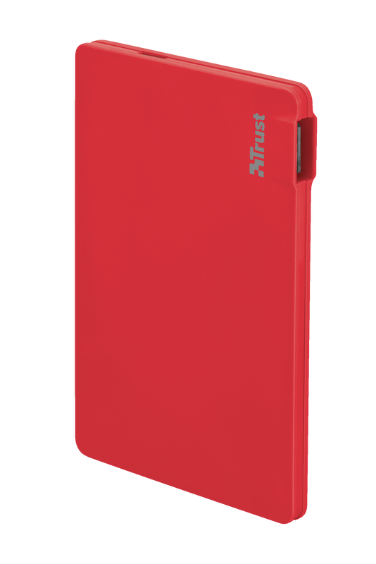 PowerBank 2200T Ultra-thin Portable Charger - red-Visual