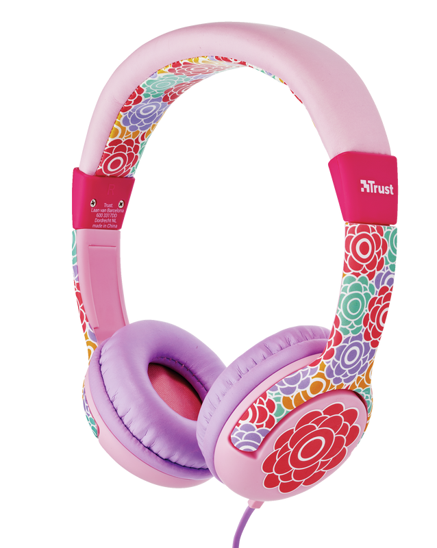 Spila Kids Headphones - flower-Visual