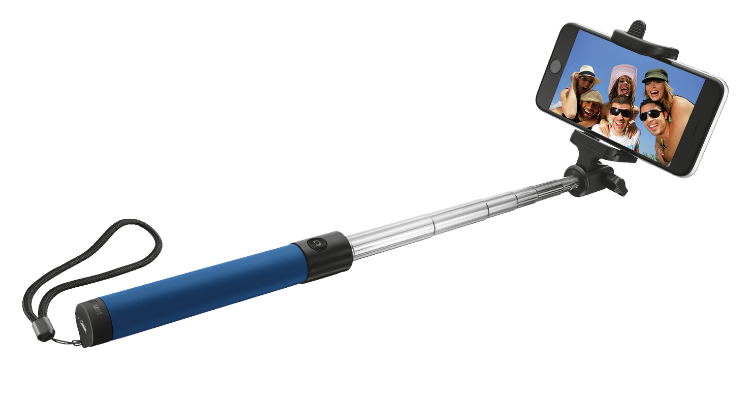 Bluetooth Foldable Selfie Stick - blue-Visual