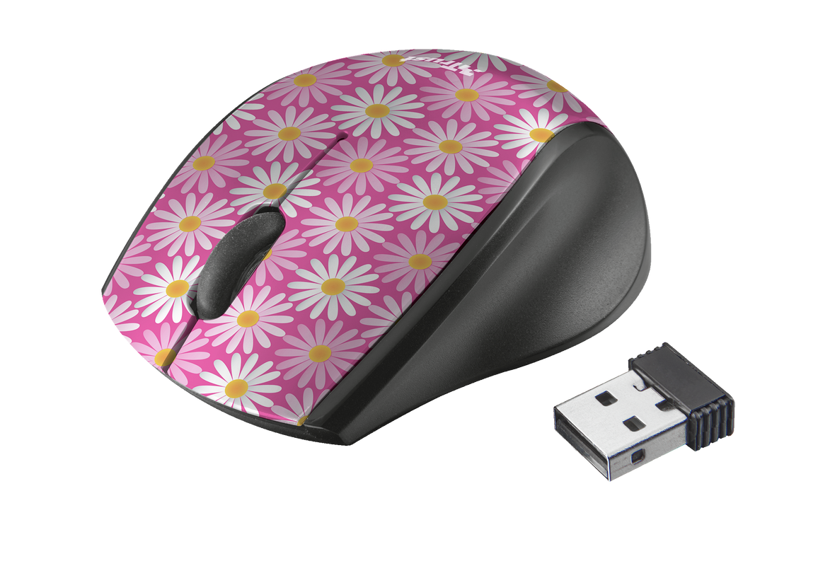 Oni Micro Wireless Mouse - pink flower-Visual