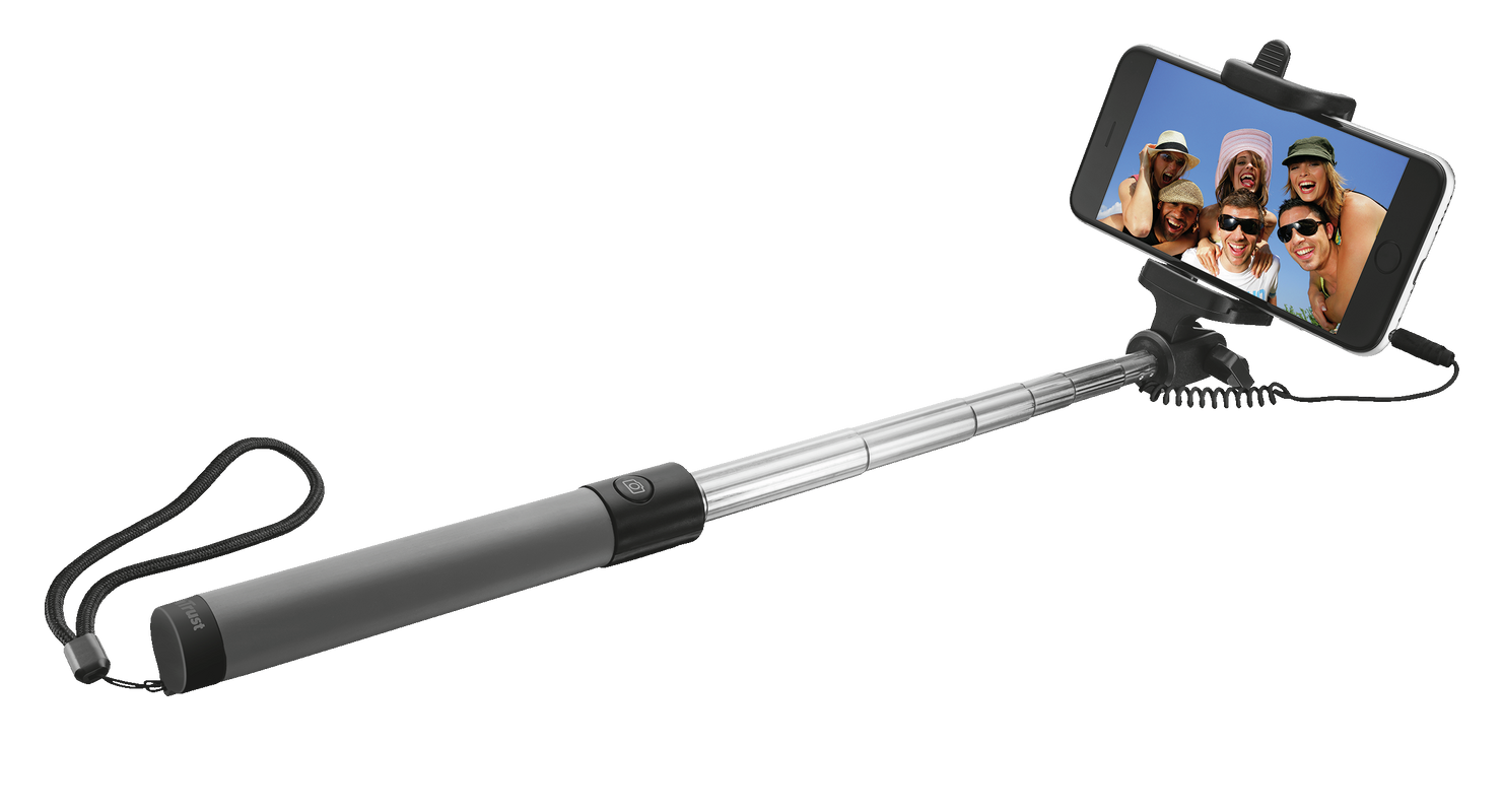 Foldable Selfie Stick - black-Visual