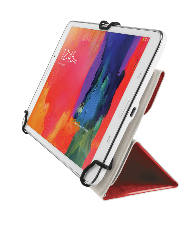 Aexxo Universal Folio Case for 7-8" tablets - red-Visual