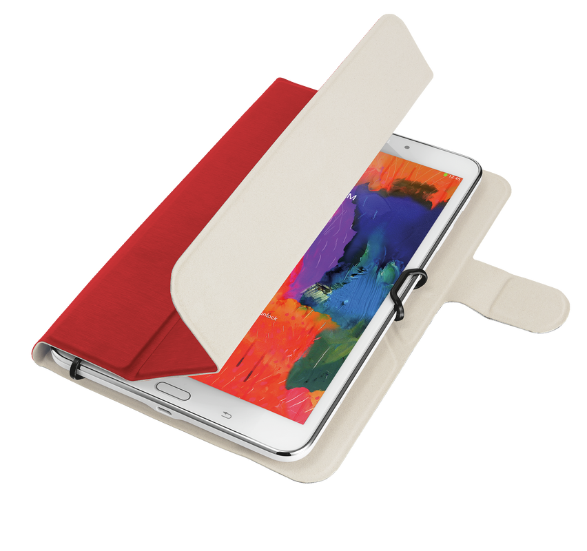 Aexxo Universal Folio Case for 7-8" tablets - red-Visual