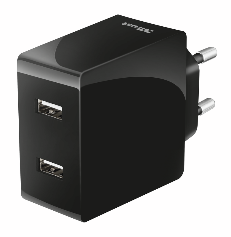 2x12W Fast Dual USB Wall Charger for phones & tablets-Visual