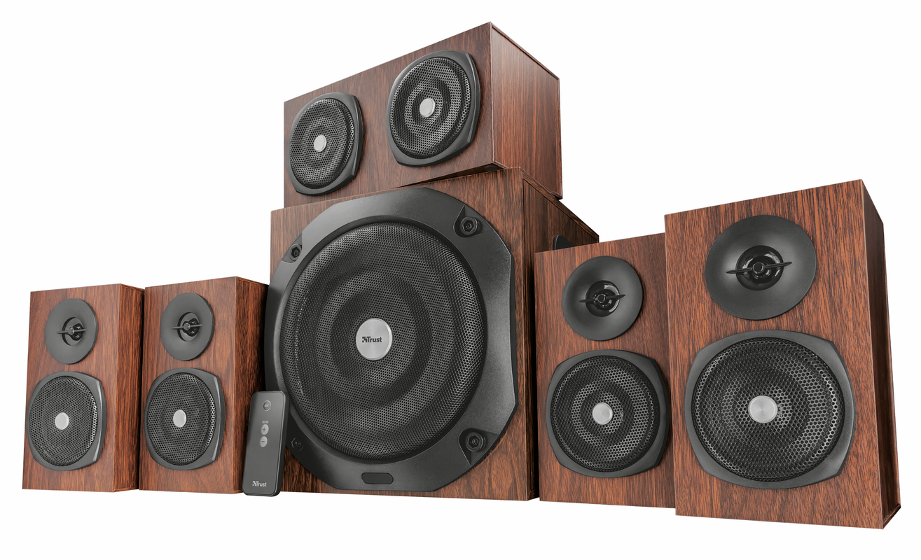 Vigor 5.1 Surround Speaker System - brown-Visual