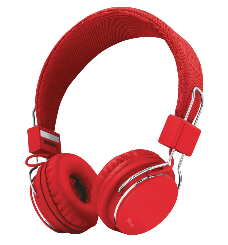 Ziva Foldable Headphones for smartphone and tablet - red-Visual