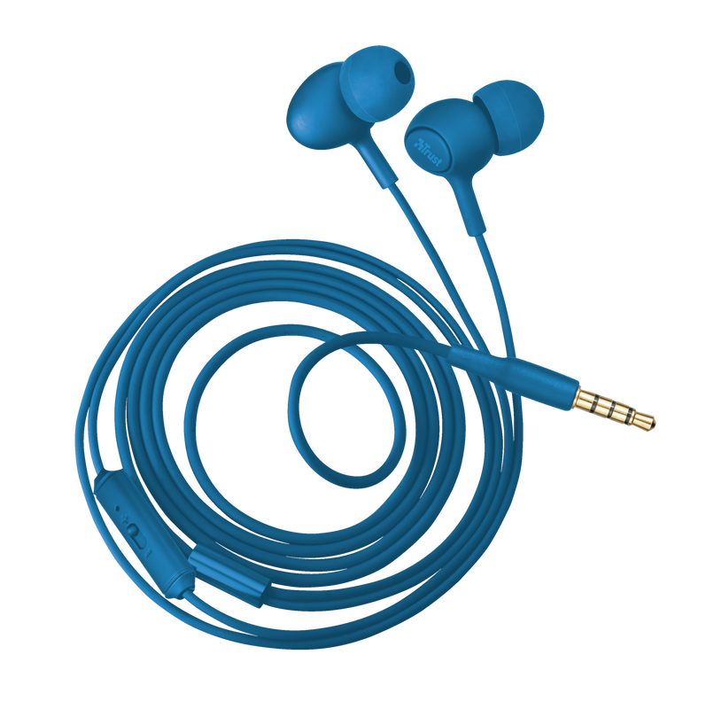 Ziva In-ear Headphones with microphone - blue-Visual
