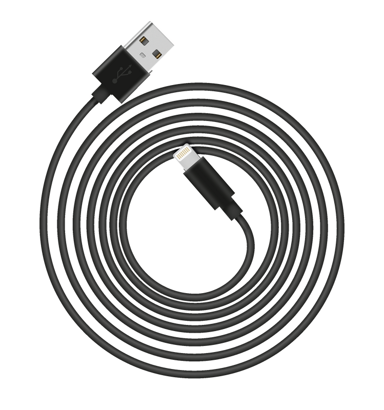 Lightning Cable 2m - black-Visual