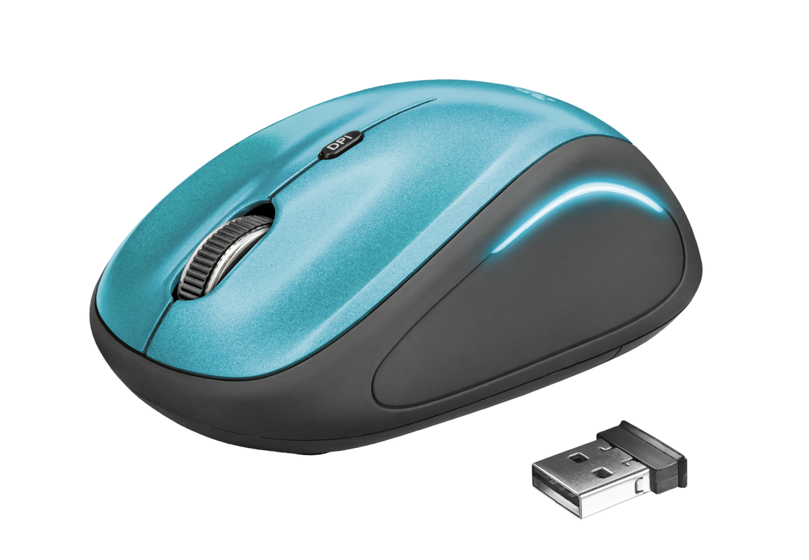 Yvi FX Wireless Mouse - blue-Visual