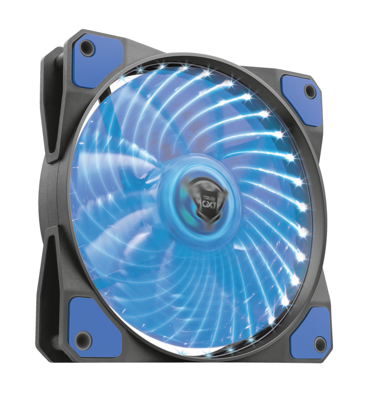 GXT 762B LED Illuminated silent PC case fan - black/blue-Visual