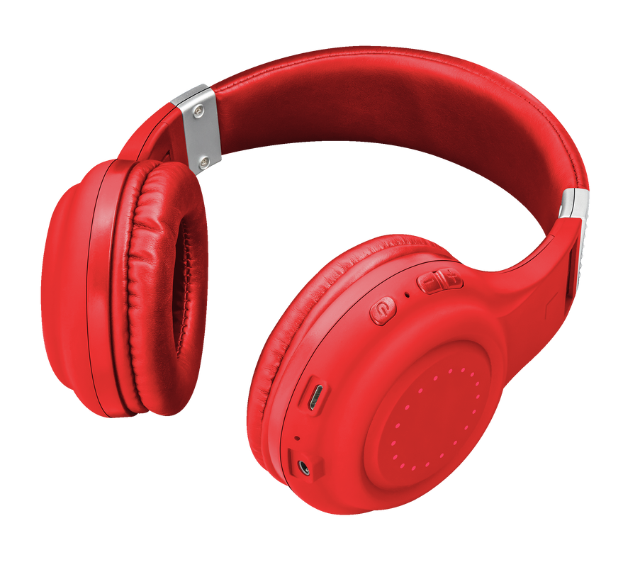 Dura Bluetooth wireless headphones - red-Visual