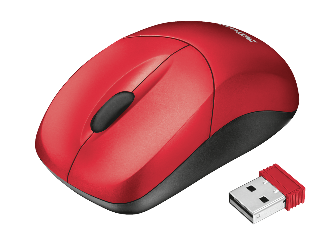 Inu Small Wireless Mouse - red-Visual