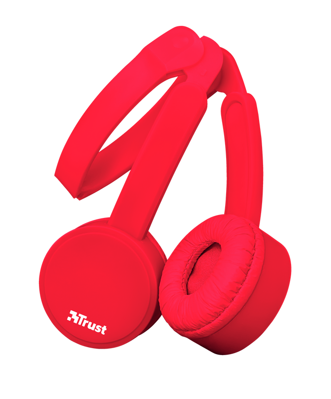 Nano Foldable Headphones - red-Visual