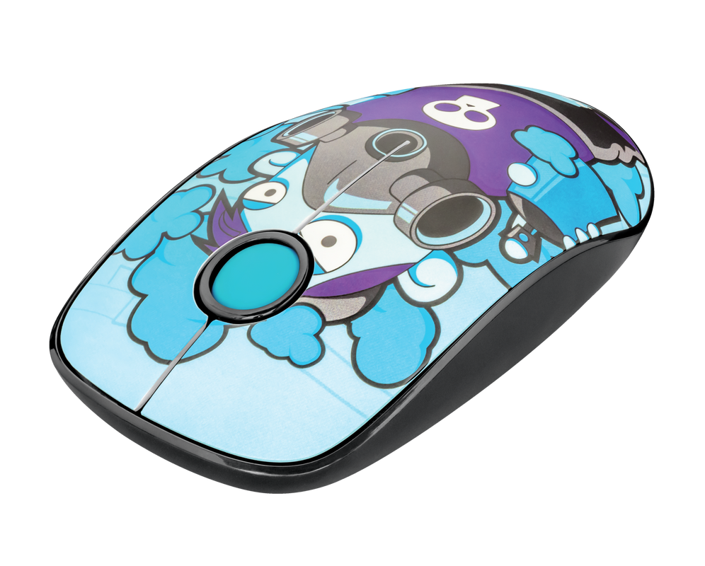 Sketch Silent Click Wireless Mouse - cyan blue-Visual