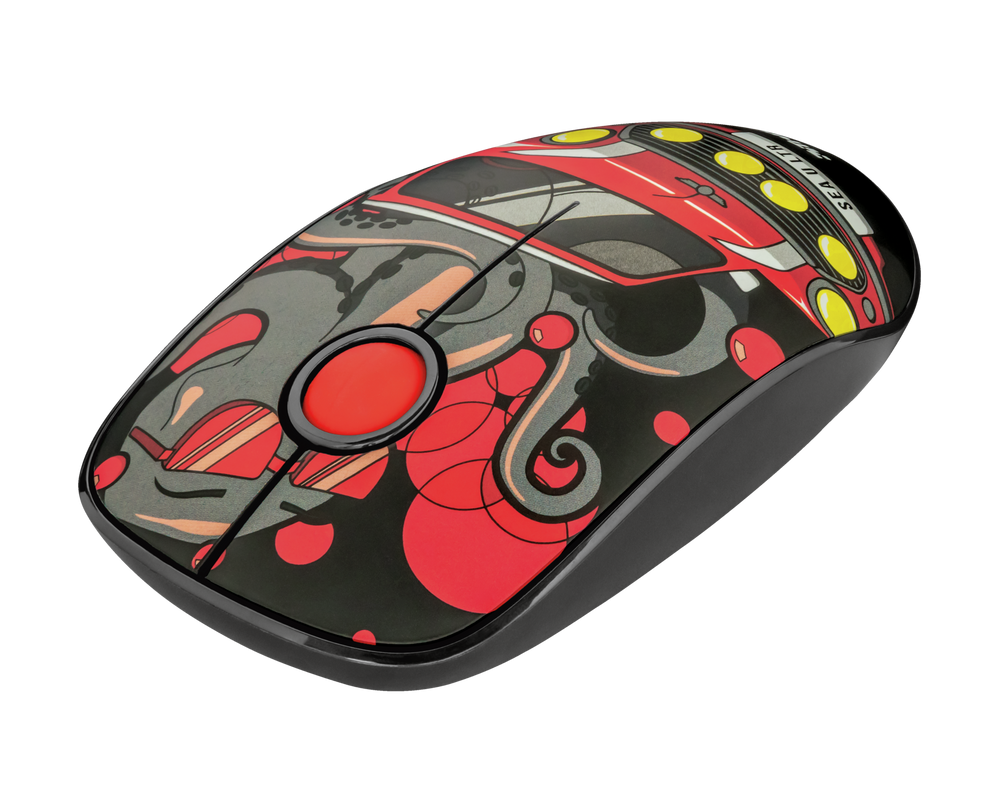 Sketch Silent Click Wireless Mouse - red-Visual