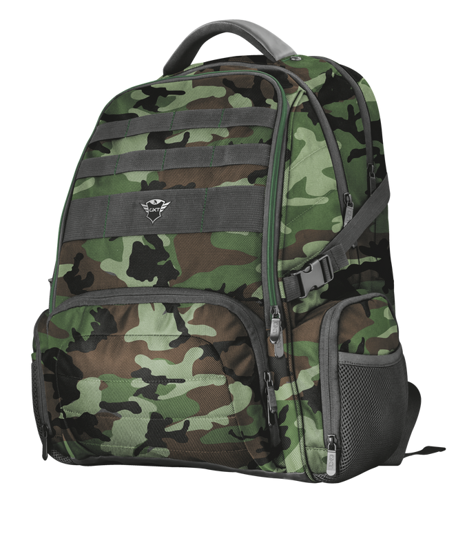 GXT 1250G Hunter Gaming Backpack for 17.3" laptops - green camo-Visual