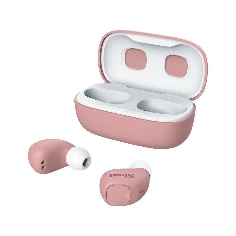 Nika Compact Bluetooth Wireless Earphones - pink-Visual