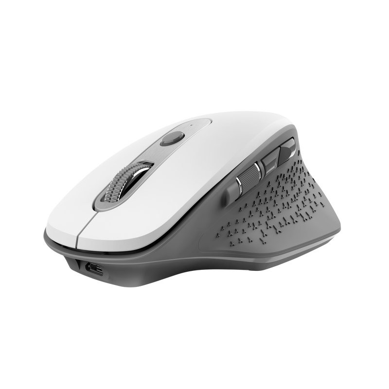 Ozaa Rechargeable Wireless Mouse - white-Visual