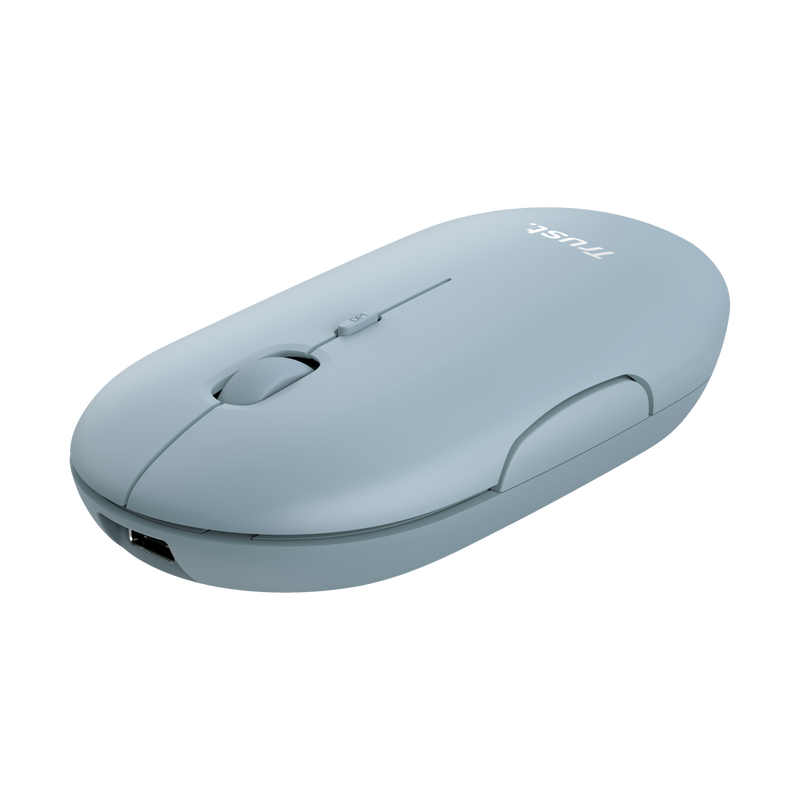 Puck Rechargeable Bluetooth Wireless Mouse - blue-Visual