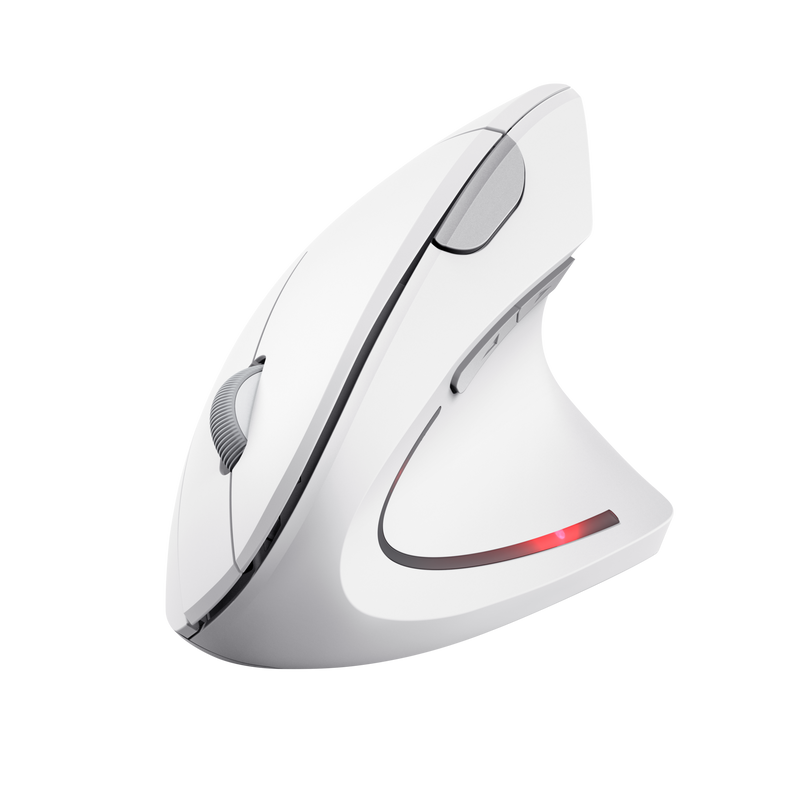 Verto Ergonomic Wireless Mouse - White-Visual