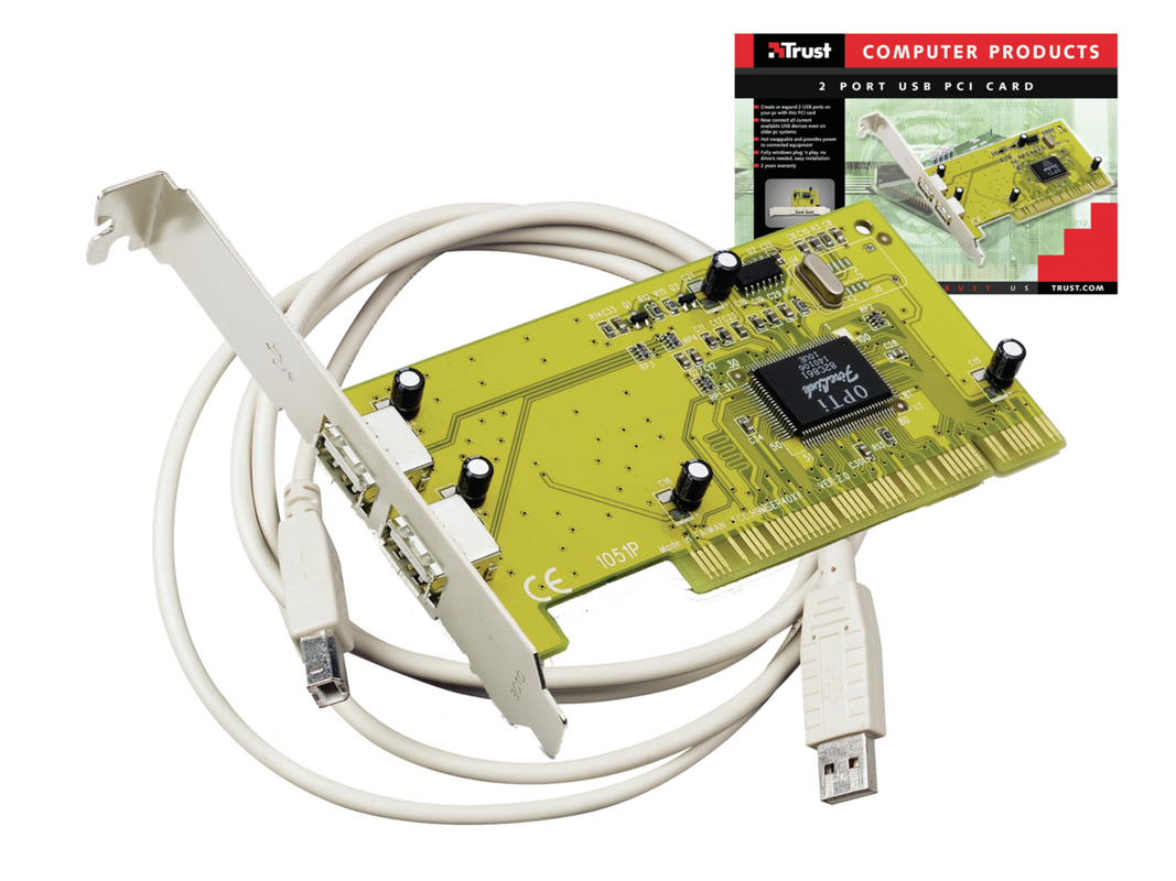 2 Port USB PCI Card & Cable-VisualPackage