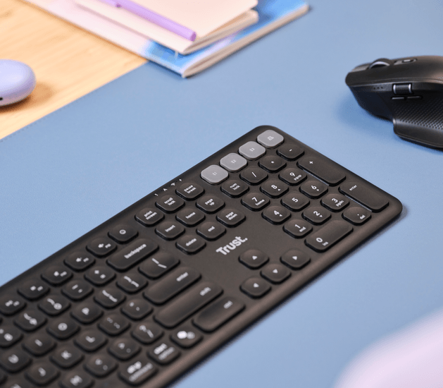 Product Highlight image Four devices, one keyboard