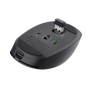 Ozaa Compact Multi-Device Wireless Mouse - Black-Bottom