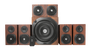 Vigor 5.1 Surround Speaker System - brown-Front