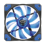 GXT 762B LED Illuminated silent PC case fan - black/blue-Front