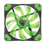 GXT 762G LED Illuminated silent PC case fan - black/green-Front