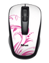 Qvy Wireless Micro Mouse - white & pink swirls-Top