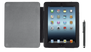 eLiga Elegant Folio Stand with stylus for iPad - black-Top