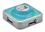 4 Port USB 2.0 Micro Hub - Blue-Visual