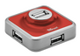 4 Port USB 2.0 Micro Hub - Red-Visual