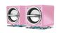 CUBE Portable Notebook Speakers - Pink-Visual