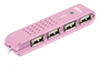 Vecco 4 Port USB 2.0 Mini Hub - Pink-Visual