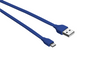 Flat Micro-USB Cable 1m - blue-Visual