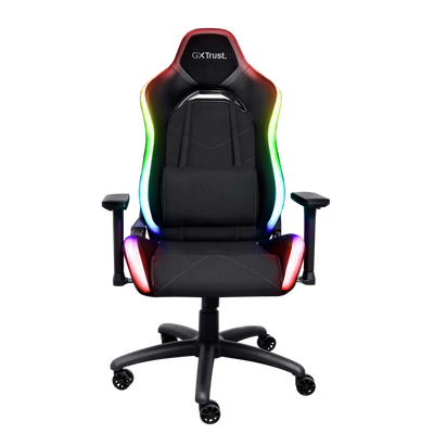 GXT 719 Ruya RGB Gaming Chair - Black-Front