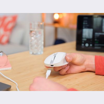 Ozaa Compact Multi-Device Wireless Mouse - White