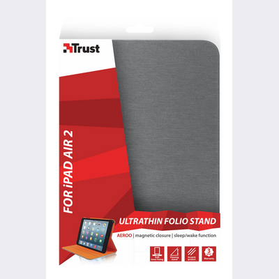 Aeroo Ultrathin Folio Stand for iPad Air 2 - grey