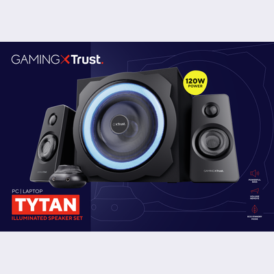 GXT 628 Tytan 2.1 Illuminated Speaker Set